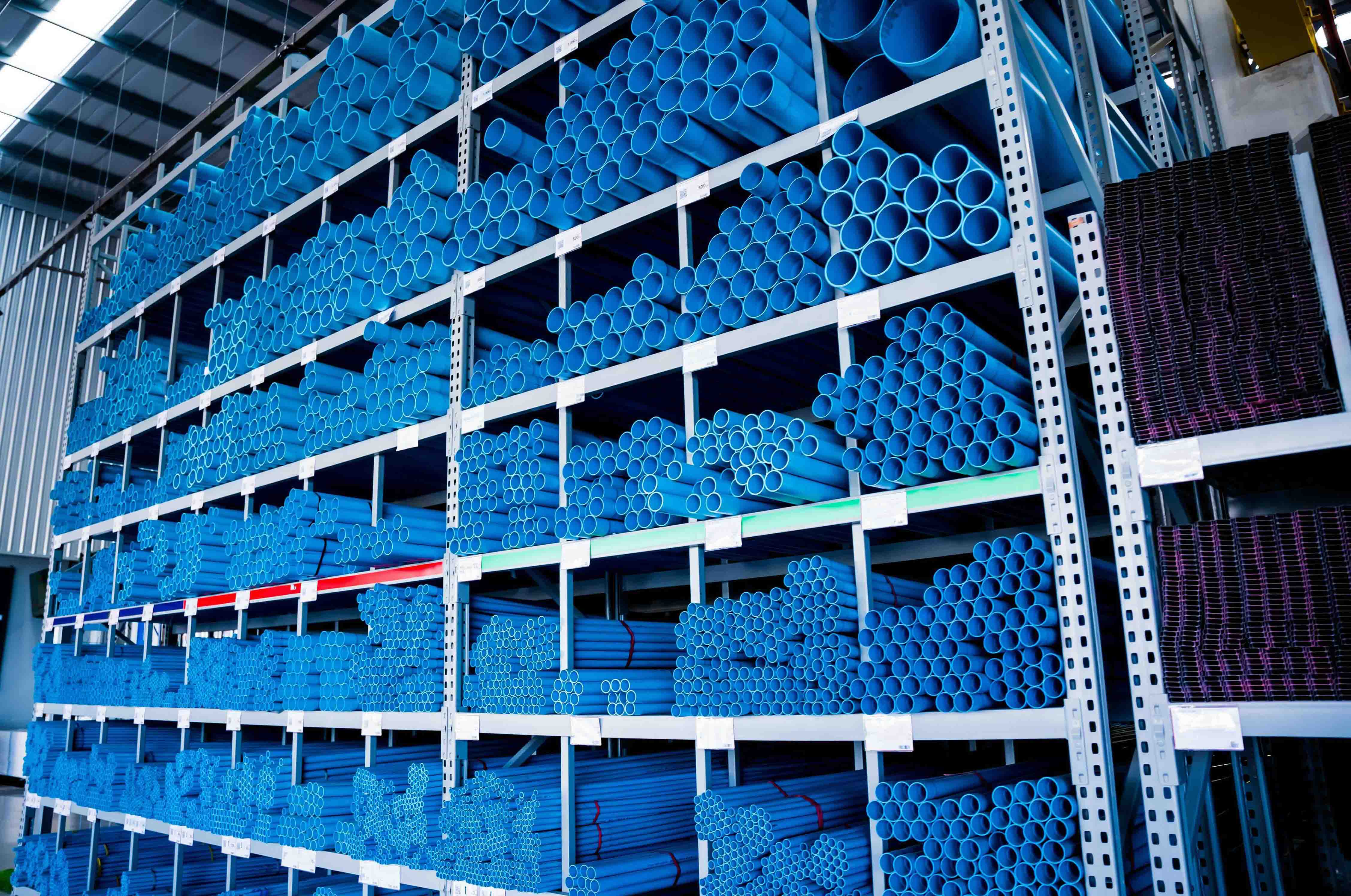 Plastic pipe racking
